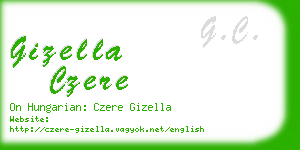 gizella czere business card